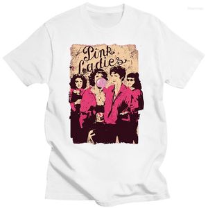 Camisetas masculinas Grease Filme Pink Ladies T-shirt adulto licenciado Todo tamanhos de algodão camiseta de manga curta camiseta