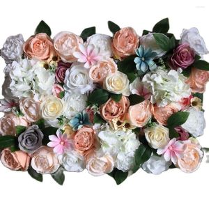 Kwiaty dekoracyjne 8pcs/działka sztuczna jedwabna róża piwonia 3D Flower Wall Wedding Tacdrop ​​Dekoracja