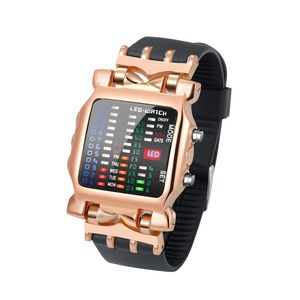 New Hot Selling Binary LED Watch Fashion Creativity Crab LED Student Electronic Watch Can Be Shipped One Piece