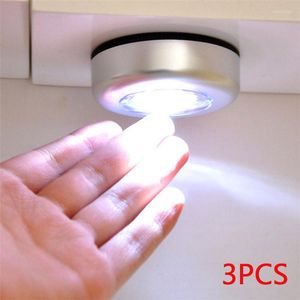 Night Lights 1/3pcs Wardrobe Bedroom Stairs Mini Touch Control Light Kitchen Wireless LED Cabinet Battery Powered Closet