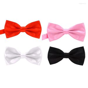 Bow Ties White Black Adult Tie Men 'S Polyester Silk Pink Bright Casual Multi Color