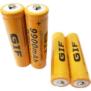 18650 GIF 9900MAH 3.7V先の尖ったリチウムバッテリーは、明るい懐中電灯などの電子製品に使用できます。 f