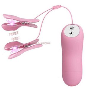 Massager di giocattoli sessuali SM Shock elettrico morsetti per capezzolo vibratore Massaggio al seno clitoride Labia clip stimolazione bdsm per donne uomini