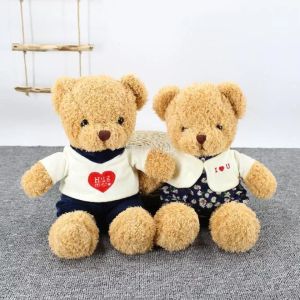 Kawaii Teddy Bear Bebek Peluş Oyuncak Sevimli Kazak Yastığı Düğün Ayı Çocuk Tatil Hediyesi Kız Günü Doğum Günü Noel Hediyesi