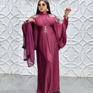 Ethnische Kleidung Kaftan Dubai Abaya Türkei Muslim Stickerei Kleid Islam Elegante afrikanische Kleider für Frauen Boubou Robe Djellaba Femme