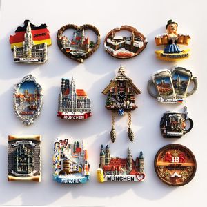 Dekorativa föremål Tyskland Munchen 3D -kylmagneter Turism Souvenir Kylskåp Magnetklistermärke Collection Handikraft Gift 230516