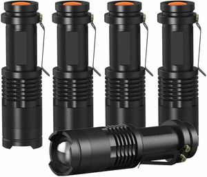 Flashlights Torches E2 5 Pack Penlight Lights Lantern Ultra Bright Flashlight Torch Waterproof Adjustable Focus Camping Hunting Cycling Light Lamp P230517