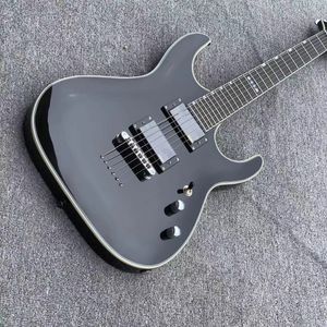 Custom Black Electric Guitar Copy EMG Pickups 24 Frets In Stork