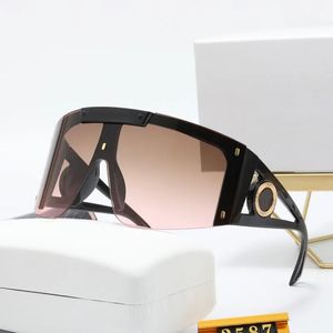 One Piece Lens Goggles Mens Solglasögon Designer Män Trend Färg stor storlek Driving Adumbral Spectacle Frame American Eyewear Integrerade solglasögon