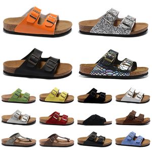 2023 Casual Beach Clogs Hausschuhe Birke Luxus Designer Schlangenhaut Braun Herren Damen Sandalen Leder Duschraum Gestreifte bequeme Hausschuhe EUR: 36-45