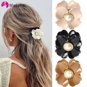 Hårklämmor Barrettes Molans Sweet Flower Shape Hair Clip for Women Girls Hair Claw Chic Barrettes Claw Crab Hairpins Styling Böhmen Hårtillbehör 230517