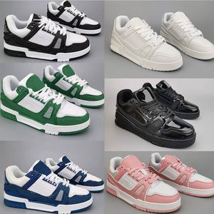 Designer Sneaker Louis LV Low Vuittons Trainer Virgil Abloh Casual Shoes Monogram Denim White Black Blue Green Red Pink Canvas Overlays Top Platform Sneakers