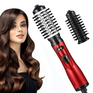 2 in 1 Automatic Rotating Hair Dryer and Volumizer Brush One Step Straightening Curling Comb Waver Styling Tool Air Styler 230517