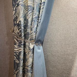 Gardin kinesisk stil lyckosam molngarnfärgade jacquard gardiner för vardagsrum sovrum hög precision skarv klassisk