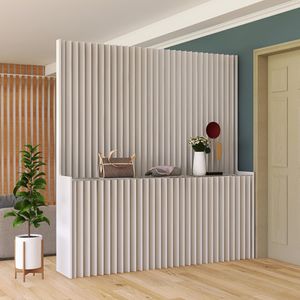  2M Height Creative Home Decor White Organ Paper Wall Screen Room Dividers Office Partition Removable Folding Baffle Fence