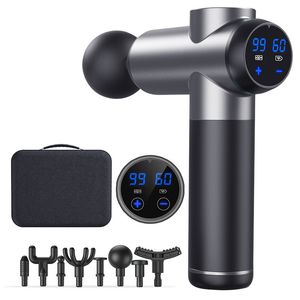 Full Body Massager Massage Gun Massager LCD Screen 99Gears 8Heads Electric Fascia Gun for Neck Foot Body Massager 230516