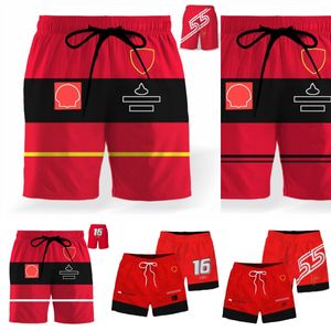 Мужские шорты Формулы 1 2023, летние красные гоночные шорты команды F1, мужские шорты для купания, мужские дышащие короткие спортивные штаны