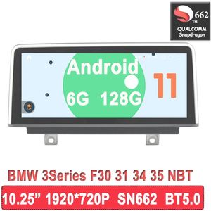 Android 11 Snapdragon 662 F30 8 Core 1920*720P Car Autoradio Player For BMW Series3 4 F30-F31 F32 F33 F34 F36 Head Unit Carplay