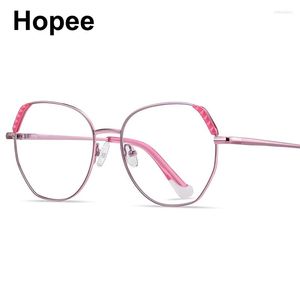 Sunglasses Frames Fashion Computer Glasses Female Oval Metal Women's Eyeglass UV 400 Protection Eyewear Regular Anti Blue Light