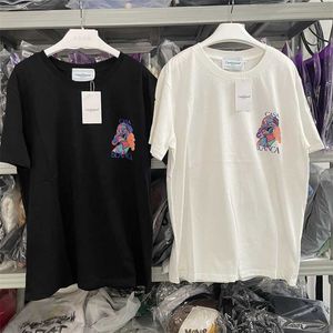 メンズフーディーズスウェットシャツ夏カサブランカTシャツメンメンズアニメキング高品質の特大oネックショートスリーブTシャツCASA BLANCA TOP TEES464E