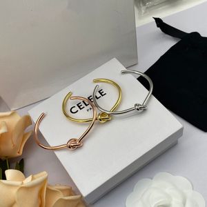 Frauen Mode Offene Armreif Knoten Hohe Qualität Rose Gold Silber Manschette Armbänder Cel Marke Hohe Qualität Frauen Schmuck Jahrestag geschenk