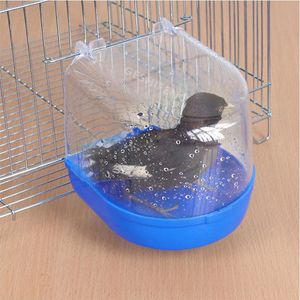 Grooming Bird Bath Plastic Shower Room Birds Cleaning Tool Hanging Birdbath Cage Bathtub Parrot Lovebird Water Sand Bath Bird Accessories