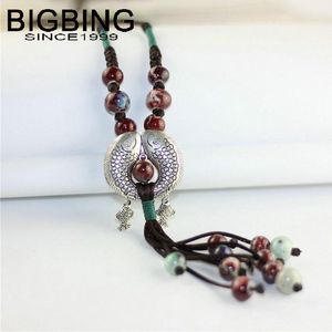 Подвесные ожерелья y037 Биггал модные украшения серебряный цвет серебряный рыб