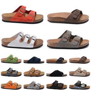 2023 Badrum randiga casual skor för komfortsvaror tofflor Birke Lightgreen Men Kvinnor Flip Flops Platform Filt Sliders Buckle Strap Trapers Luxury Designer