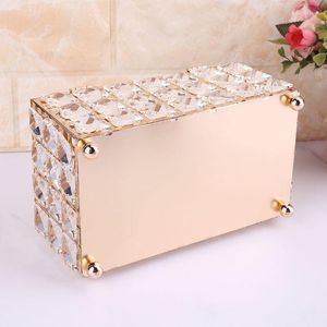 Storage Bottles 41XB Rectangular Crystal Tissue Box Cover Decorative Paper Napkin Holder Facial For