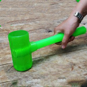 Hammer Perfect Doublesided Rubber Hammer Round Nonslip Metal Plastic Handle Installation Hammer for Tile Flooring Construction Tool