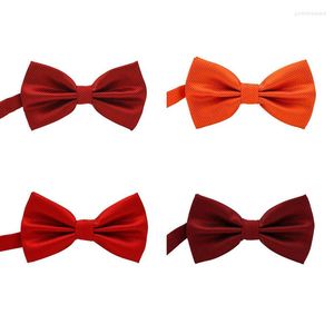 Bow Ties Red Tie Men's Formal Dress Wedding Double Layer Groom Women's Solid