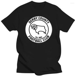 Erkek Tişörtleri 2023 Komik Ünlü Rahat Derby County Erkek Ordusu Yeşil Gömlek Punk Mektubu Tişört Tees Üstler Geometrik Hip Hop