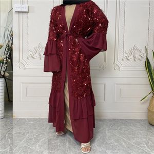 Ethnische Kleidung Kimono Muslim Abaya Frauen Kaftan Khimar Jilbab Gebet Robe Eid Mubarak Kleidung Islam Abayas Dubai Luxus einfach