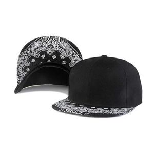 Boll Caps New Fashion Men Women Baseball Cap Flower Printing Flat Hats Outdoor Sport Kpop Hip Hop Solid Black Trend Snapback Gorras Ep0236 AA220517