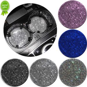 New Multifunctional Car Diamond Coaster Water Cup Slot Non-Slip Mat Silica Pad Cup Holder Mat Auto Interior Decoration Accessories