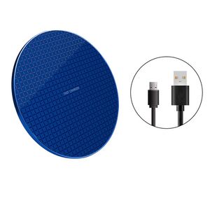 Protable Hızlı Şarj LED LED Şeffaf Mirco USB Kablosuz Şarj Cihazı Padleri Güç Bankası İndüksiyon Dock 5V 1A 10W iPhone Samsung Qi