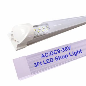3ft 90cm 36 inç 12V LED tüpler şerit ışıklar çubuk iç dc/ac 9-36v v şekilli entegre t8 led dükkan lambası fikstür led serin kapı aydınlatma floresan ampuller
