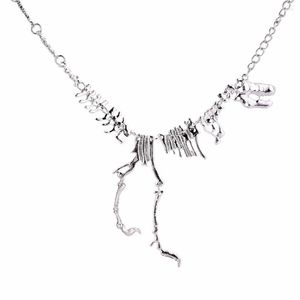 체인 Lureme 빈티지 공룡 목걸이 여성용 보석 선물 상자가있는 짧은 고리