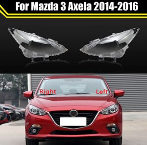 För Mazda 3 Axela 2014-2016 Strålkastare CALL FRONT GLASS Huvudljus Cover Huvudljus Caps Lamp Mask Lampshade Shell