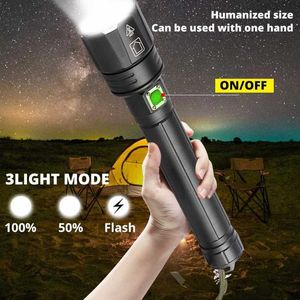 Flashlights Torches E2 Dropshipping XHP90 XHP70 LED Flashlight 2023 NEW 26650 USB Rechargeable XHP70 Tactical Light 18650 Zoom Camp Waterproof Torch P230517