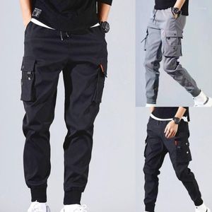 Men's Pants Spring Summer Men's Dstring Tie Feet Overalls Harajuku Thin Ankle-Length Cargo Trousers Sportswear Boys Joggers Male