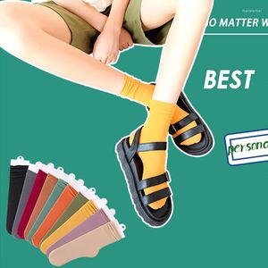 Kadın çorap ince gevşek düz renkler bahar yaz klasik neon parlak sokak uzun tuval ayakkabı ayakkabı sox