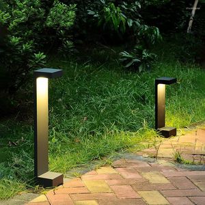 Moderna lampada da esterno impermeabile IP65 LED per prato 85-265V Cortile Villa Lampada da giardino Community Park Road Lighting Street