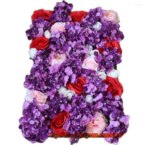 Flores decorativas Hidrangeias artificiais e ornamentos de casamento de paredes ou colunas / colunas decoração de 10pcs lote tongfeng