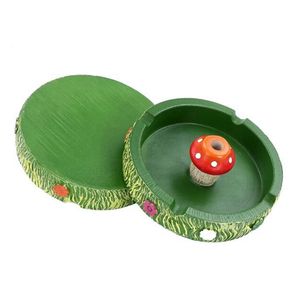 Colorful Resin Mushroom Flowers Style Ashtray Desktop Herb Tobacco Cigarette Tips Smoking Portable Container Cigar Snuff Snorter Holder Bracket Ashtrays