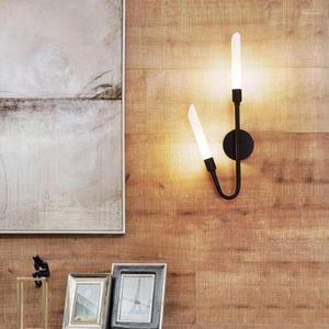 Lampy ścienne Współczesna lampa LED G9 do kawiarni księgarnia Loft Industrial Light Light Light/Warm Bulb Bedside Sconce