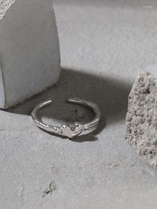 Klusterringar enkel hjärtform design zirkon guld tå ring gåvor för kvinnor trendiga söta bröllop 2023 trend fina smycken 925 sterling silver