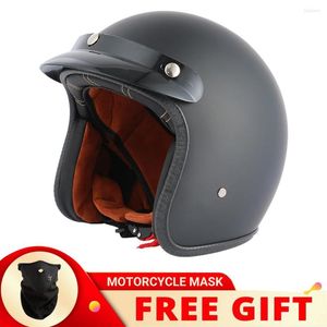 Capacetes de motocicleta BLD Classic Vintage Open Face Helmet Cafe Racer Retro Scooter Motorbike Riding Jet 3/4 Casco Moto Dot