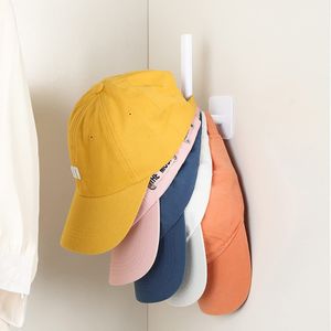 Badrumshyllor Hat Rack för baseballlock Limhäftande Hat Hook Wall Storage Organizer Icke -borrad hållare Garderobsdörr