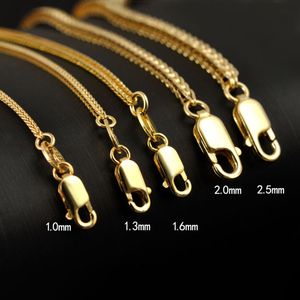 Pendant Necklaces 925 Sterling Silver Chopin Chain Necklace Golden For Men Women Gift Long 40 45 50 55 60 65 70 80 CM Wide 1 1.3 1.6 2 2.5 MM 230516